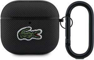 Lacoste Petit Pique Croc Logo Patch puzdro pre AirPods 4, čierne
