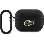 Lacoste Petit Pique Croc Logo Patch puzdro pre AirPods Pro 2, čierne