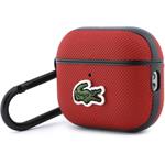 Lacoste Petit Pique Croc Logo Patch puzdro pre AirPods Pro 3, červené