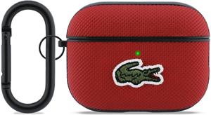 Lacoste Petit Pique Croc Logo Patch puzdro pre AirPods Pro 3, červené