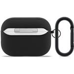 Lacoste Petit Pique Croc Logo Patch puzdro pre AirPods Pro 3, čierne