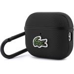 Lacoste Petit Pique Croc Logo Patch puzdro pre AirPods Pro 3, čierne