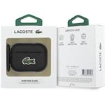Lacoste Petit Pique Croc Logo Patch puzdro pre AirPods Pro 3, čierne