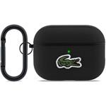 Lacoste Petit Pique Croc Logo Patch puzdro pre AirPods Pro 3, čierne