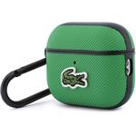 Lacoste Petit Pique Croc Logo Patch puzdro pre AirPods Pro 3, zelené