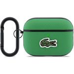 Lacoste Petit Pique Croc Logo Patch puzdro pre AirPods Pro 3, zelené