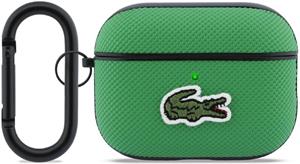Lacoste Petit Pique Croc Logo Patch puzdro pre AirPods Pro 3, zelené