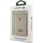 Lacoste PU Iconic Petit Pique MagSafe peňaženka, béžová