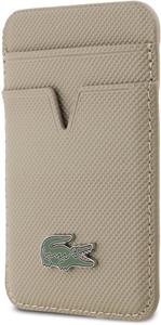Lacoste PU Iconic Petit Pique MagSafe peňaženka, béžová