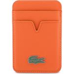 Lacoste PU Iconic Petit Pique MagSafe peňaženka, oranžová
