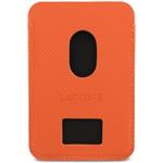 Lacoste PU Iconic Petit Pique MagSafe peňaženka, oranžová