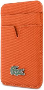 Lacoste PU Iconic Petit Pique MagSafe peňaženka, oranžová