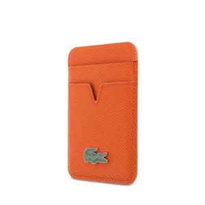 Lacoste PU Iconic Petit Pique MagSafe Peněženka Orange