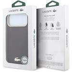 Lacoste PU Leather Champs Elysees Gold Logo MagSafe kryt pre iPhone 18 Pro, Burgundy