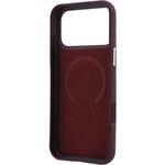 Lacoste PU Leather Champs Elysees Gold Logo MagSafe kryt pre iPhone 18 Pro Max, Burgundy