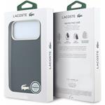 Lacoste PU Leather Champs Elysees Gold Logo MagSafe kryt pre iPhone 18 Pro Max, čierny