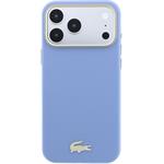 Lacoste PU Leather Champs Elysees Gold Logo MagSafe kryt pre iPhone 18 Pro, modrý
