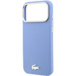 Lacoste PU Leather Champs Elysees Gold Logo MagSafe kryt pre iPhone 18 Pro, modrý