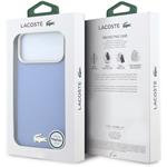 Lacoste PU Leather Champs Elysees Gold Logo MagSafe kryt pre iPhone 18 Pro, modrý