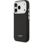 Lacoste PU Leather Champs Elysees MagSafe kryt pre iPhone 17 Pro, čierny