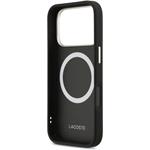 Lacoste PU Leather Champs Elysees MagSafe kryt pre iPhone 17 Pro, čierny