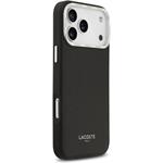 Lacoste PU Leather Champs Elysees MagSafe kryt pre iPhone 17 Pro Max, čierny