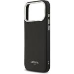 Lacoste PU Leather Champs Elysees MagSafe kryt pre iPhone 17 Pro Max, čierny