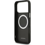 Lacoste PU Leather Champs Elysees MagSafe kryt pre iPhone 17 Pro Max, čierny