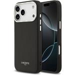 Lacoste PU Leather Champs Elysees MagSafe kryt pre iPhone 17 Pro Max, čierny