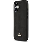 Lacoste PU Nomogramme Gold Logo MagSafe kryt pre iPhone 17, čierny