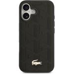 Lacoste PU Nomogramme Gold Logo MagSafe kryt pre iPhone 17, čierny