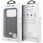 Lacoste PU Nomogramme Gold Logo MagSafe kryt pre iPhone 17 Pro, čierny