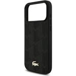Lacoste PU Nomogramme Gold Logo MagSafe kryt pre iPhone 17 Pro Max, čierny