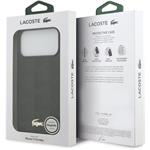 Lacoste PU Nomogramme Gold Logo MagSafe kryt pre iPhone 17 Pro Max, čierny