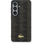Lacoste PVC Blend Monogram Gold Logo Magnetic kryt pre Samsung Galaxy S26+, hnedý