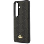 Lacoste PVC Blend Monogram Gold Logo Magnetic kryt pre Samsung Galaxy S26, hnedý