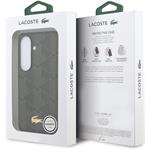 Lacoste PVC Blend Monogram Gold Logo Magnetic kryt pre Samsung Galaxy S26+, hnedý