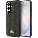 Lacoste PVC Blend Monogram Gold Logo Magnetic kryt pre Samsung Galaxy S26+, hnedý