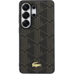 Lacoste PVC Blend Monogram Gold Logo Magnetic kryt pre Samsung Galaxy S26 Ultra, hnedý