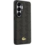 Lacoste PVC Blend Monogram Gold Logo Magnetic kryt pre Samsung Galaxy S26 Ultra, hnedý