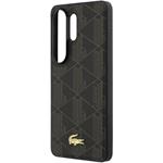 Lacoste PVC Blend Monogram Gold Logo Magnetic kryt pre Samsung Galaxy S26 Ultra, hnedý