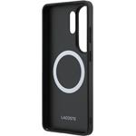 Lacoste PVC Blend Monogram Gold Logo Magnetic kryt pre Samsung Galaxy S26 Ultra, hnedý