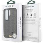 Lacoste PVC Blend Monogram Gold Logo Magnetic kryt pre Samsung Galaxy S26 Ultra, hnedý