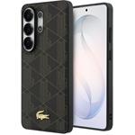 Lacoste PVC Blend Monogram Gold Logo Magnetic kryt pre Samsung Galaxy S26 Ultra, hnedý