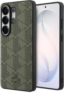 Lacoste PVC Blend Monogram Magnetic kryt pre Samsung Galaxy S26 Ultra, Khaki