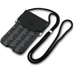 Lacoste PVC Blend Monogram Metal Logo taška na telefón, XL, čierna