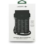 Lacoste PVC Blend Monogram Metal Logo taška na telefón, XL, čierna