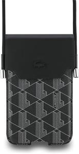 Lacoste PVC Blend Monogram Metal Logo taška na telefón, XL, čierna