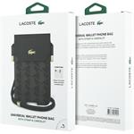Lacoste PVC Blend Monogram Metal Logo taška na telefón XL, hnedá