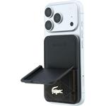 Lacoste PVC Blend Monogram Petit Pique MagSafe peňaženka so stojanom, hnedá
